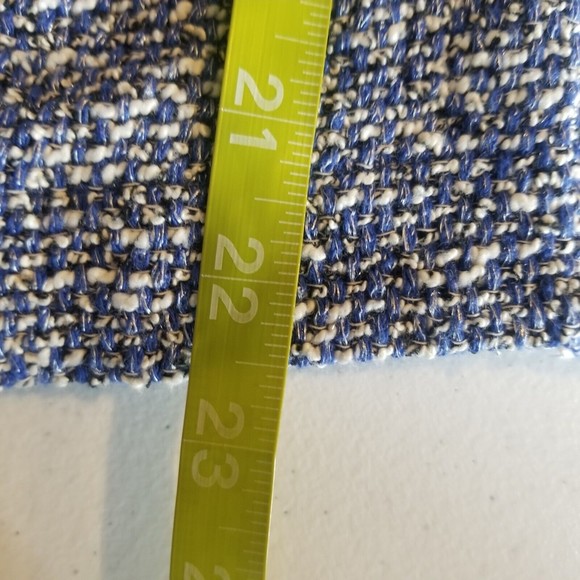 TALBOTS  Women's BLUE & WHITE TWEED JACKET Size Large - Picture 8 of 12